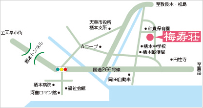 梅寿荘への地図